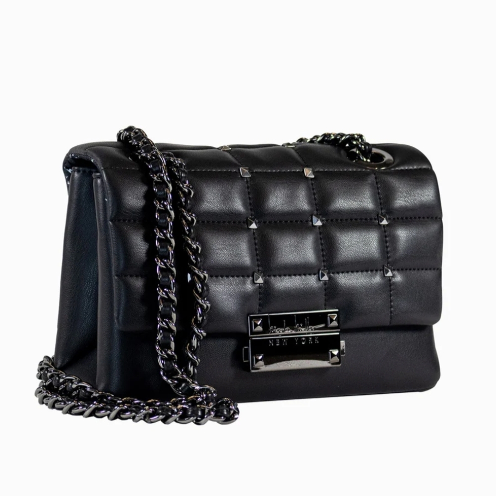 Black Quilted Leather Shoulder Bag